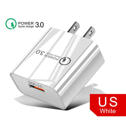 18W3A Fast Charger QC 3.0 USB Charger