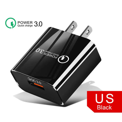 18W3A Fast Charger QC 3.0 USB Charger